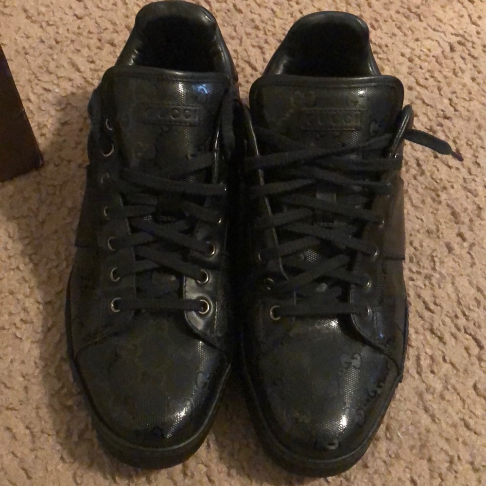 Men’s coated canvas Gucci sneakers